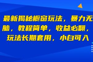 （6649期）最新揭秘橱窗玩法，暴力无脑，收益必翻，玩法长期套用，小白可入[中创网]