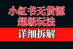 （6621期）做小红书无货源，靠这个品日入1000保姆级教学[中创网]