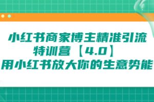 （6796期）小红书商家 博主精准引流特训营【4.0】用小红书放大你的生意势能[中创网]