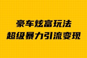 （6873期）豪车炫富独家玩法，暴力引流多重变现，手把手教学[中创网]