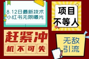 （6862期）小红书8月最新技术无限曝光亲测单账号日引精准粉100+无压力（脚本＋教程）[中创网]