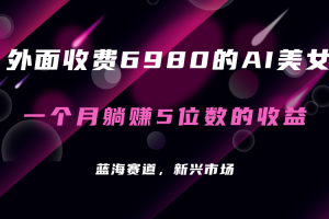 （7214期）外面收费6980的AI美女项目！每月躺赚5位数收益（教程+素材+工具）[中创网]