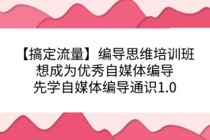 （7281期）【搞定流量】编导思维培训班，想成为优秀自媒体编导先学自媒体编导通识1.0[中创网]