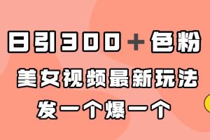 （7273期）日引300＋色粉，美女视频最新玩法，发一个爆一个[中创网]