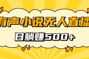 （7302期）有声小说无人直播，睡着觉日入500，保姆式教学[中创网]