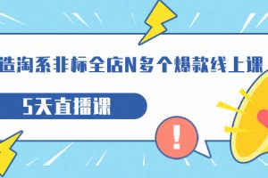 （7343期）打造-淘系-非标全店N多个爆款线上课，5天直播课（19期）[中创网]