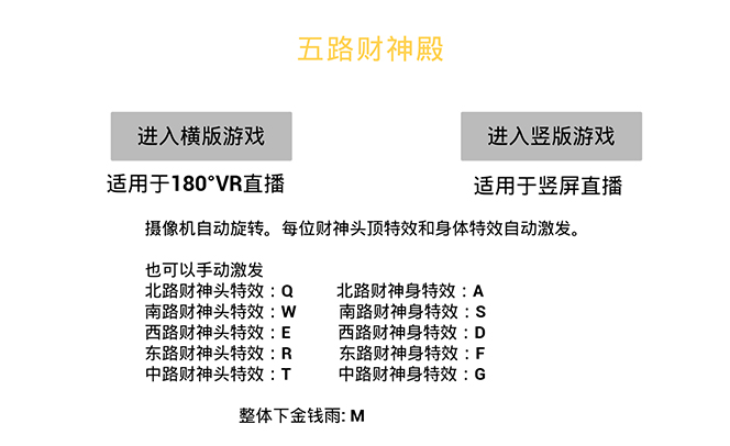 （7359期）VR全景模式五路财神无人直播玩法，抖音目前最火玩法独家制作【吸金又吸睛】