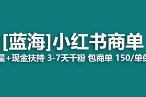 （7388期）2023蓝海项目【小红书商单】流量+现金扶持，快速千粉，长期稳定，最强蓝海[中创网]