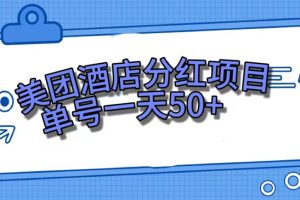 （7515期）美团酒店分红项目，单号一天50+[中创网]