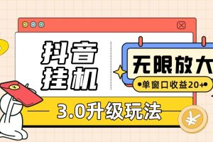 （7539期）抖音挂机3.0玩法 单窗20+可放大 支持云手机和模拟器（附无限注册抖音教程）[中创网]