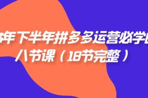 （7574期）23年下半年拼多多·运营必学的八节课（18节完整）[中创网]