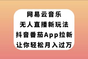 （7599期）网易云音乐无人直播新玩法，抖音番茄APP拉新，让你轻松月入过万[中创网]