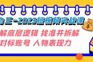 （7640期）变现·为王-2023短视频实战课 了解底层逻辑 找准并拆解对标账号 人物表现力[中创网]