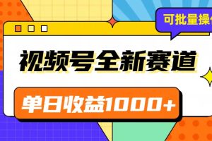 视频号最新冷门赛道，轻松日入1000+，制作简单，可多账号操作[中创网]