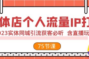 （7934期）实体店个人流量IP打造 2023实体同城引流获客必听 含直播玩法（75节完整版）[中创网]