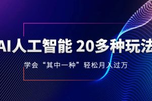 （8082期）AI人工智能 20多种玩法 学会“其中一种”轻松月入过万，持续更新AI最新玩法[中创网]