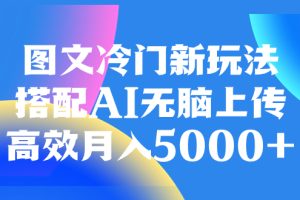 （8094期）图文冷门新玩法，搭配AI无脑上传，高效月入5000+[中创网]