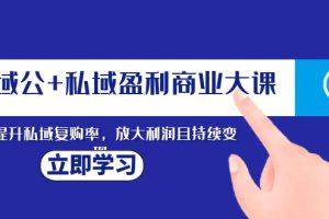 （8045期）全域公+私域盈利商业大课，有效提升私域复购率，放大利润且持续变现[中创网]