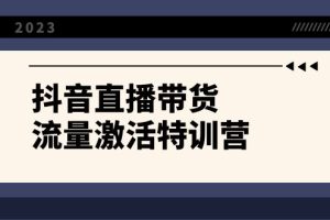 （8185期）抖音直播带货-流量激活特训营，入行新手小白主播必学（21节课+资料）[中创网]