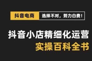 （8380期）抖音小店 精细化运营-百科全书，保姆级运营实战讲解[中创网]