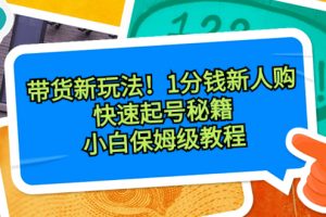 （8566期）带货新玩法！1分钱新人购，快速起号秘籍！小白保姆级教程[中创网]