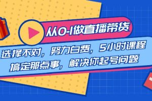 （8541期）教您从0-1做直播带货：选择不对，努力白费，5小时课程搞定那点事，解决…[中创网]