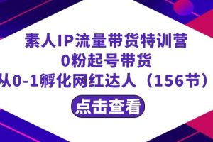 （8776期）繁星·计划素人IP流量带货特训营：0粉起号带货 从0-1孵化网红达人（156节）[中创网]