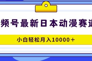 （9176期）视频号日本动漫蓝海赛道，100%原创，小白轻松月入10000＋[中创网]