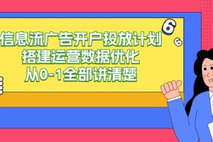 （9253期）信息流-广告开户投放计划搭建运营数据优化，从0-1全部讲清楚[中创网]