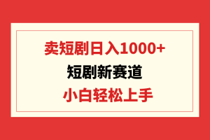 （9467期）短剧新赛道：卖短剧日入1000+，小白轻松上手，可批量[中创网]