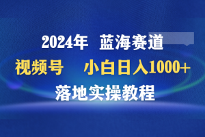 （9515期）2024年蓝海赛道 视频号  小白日入1000+ 落地实操教程[中创网]