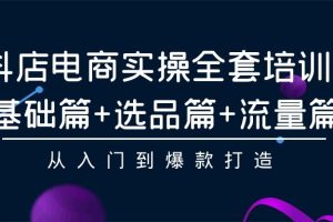 （9604期）抖店电商实操全套培训课：基础篇+选品篇+流量篇，从入门到爆款打造[中创网]