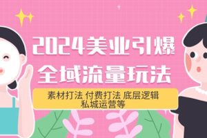 （9867期）2024美业-引爆全域流量玩法，素材打法 付费打法 底层逻辑 私城运营等(31节)[中创网]