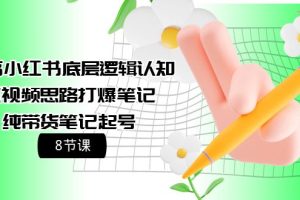 （9840期）提高小红书底层逻辑认知+短视频思路打爆笔记+纯带货笔记起号（8节课）[中创网]