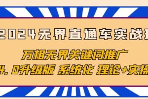 （10075期）2024无界直通车实战班，万相无界关键词推广，4.0升级版 系统化 理论+实操[中创网]