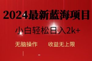 （10106期）2024蓝海项目ai自动生成视频分发各大平台，小白操作简单，日入2k+[中创网]