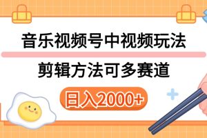 （10322期）多种玩法音乐中视频和视频号玩法，讲解技术可多赛道。详细教程+附带素…[中创网]