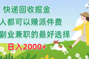 （10364期）快递回收掘金，人人都可以赚派件费，新人副业兼职的最好选择，日入2000+[中创网]