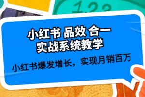 （10568期）小红书 品效 合一实战系统教学：小红书爆发增长，实现月销百万 (59节)[中创网]