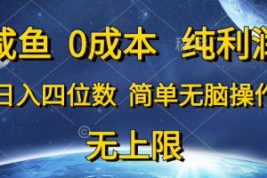 （10576期）咸鱼0成本，纯利润，日入四位数，简单无脑操作[中创网]