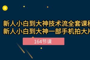 （10685期）新手小白到大神-技术流全套课程，新人小白到大神一部手机拍大片-164节课[中创网]