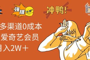 （10877期）2024多渠道0成本售卖爱奇艺会员月入2W＋[中创网]