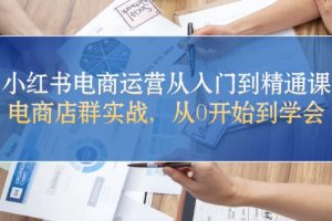 （10937期）小红书电商运营从入门到精通课，电商店群实战，从0开始到学会[中创网]