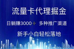 （10952期）流量卡代理掘金 日躺赚3000+ 多种推广渠道 新手小白轻松落地[中创网]