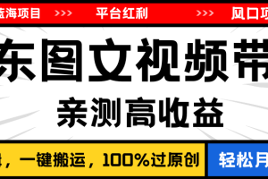 （11147期）2024最新蓝海项目，逛逛京东图文视频带货，无需剪辑，月入20000+[中创网]