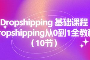 （11110期）Dropshipping 基础课程，Dropshipping从0到1全教程（10节）[中创网]