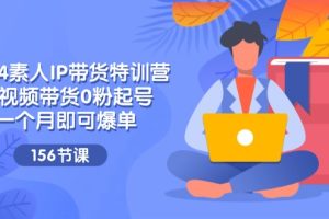 （11670期）2024素人IP带货特训营，短视频带货0粉起号，一个月即可爆单（156节）[中创网]