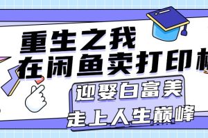 （11681期）重生之我在闲鱼卖打印机，月入过万，迎娶白富美，走上人生巅峰[中创网]