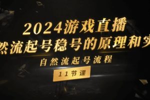 （11653期）2024游戏直播-自然流起号稳号的原理和实战，自然流起号流程（11节）[中创网]